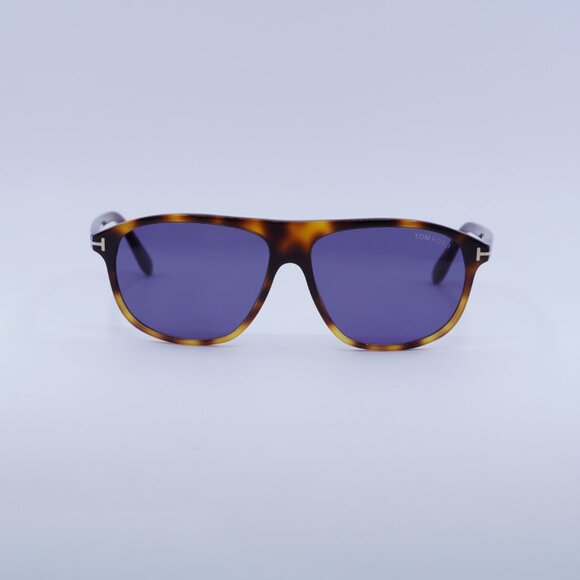 🕶️ New Tom Ford Prescott FT1027 56V Sunglasses - Havana Frame, Blue Lenses - Picture 3 of 8